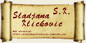 Slađana Kličković vizit kartica